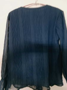 Bohemian Blue Crinkle Kurta
