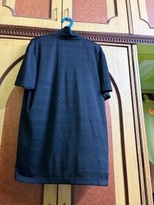 Men's Black Turtleneck T-Shirt