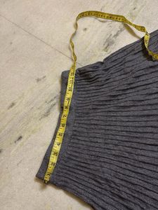 Gray Textured Skirt