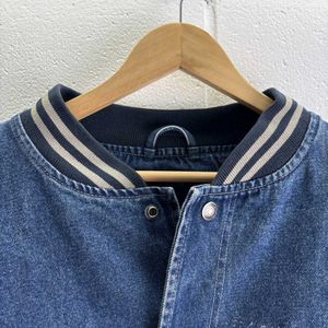 Blue Varsity Bomber Denim