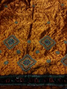 Mustard Golden Soft Synthetic Saree