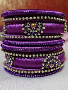 Purple Silk Thread Bangles