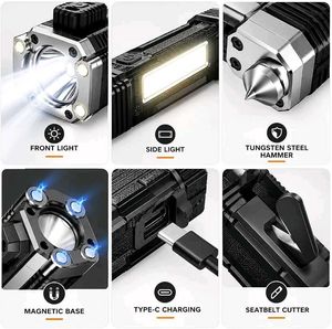 TRIVOT Emergency Torch Light – 6-in-1 Hammer