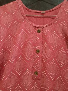 Charming Pink Printed Kurta