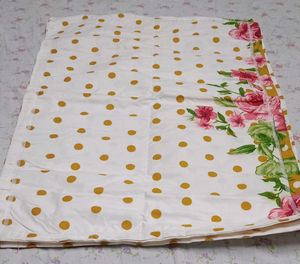 Yellow Floral Polka Dot Bedsheet Set