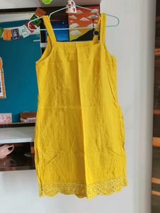 Yellow Kurta Set with Printed Palazzo