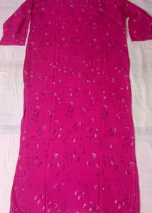 Pretty Pink Kurta with Floral Print