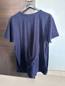 Navy Blue Smile Graphic T-Shirt