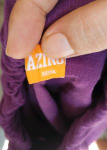 Purple Midi Skirt with Slit