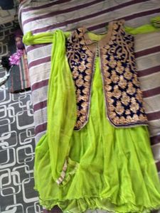 Elegant Kurta Set with Jacket &amp; Dupatta