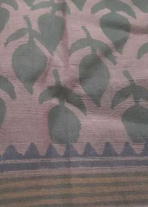 Beautiful pure cotton Printed Purple Saree