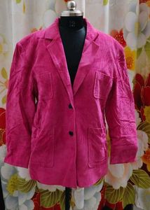 Pink Corduroy Blazer