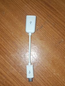 White USB OTG Adapter Cable of1