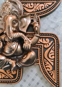 Glorious Ganesha on a Swastik - Wall hanging