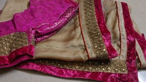 Elegant Ethnic Saree &amp; Blouse Set