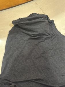 Sleeveless Charcoal Hoodie Tunic