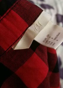 Red &amp; Black Checkered Long Sleeve shirt bust 36,