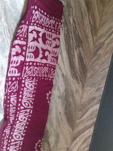 Maroon Batik Print Kurta Set