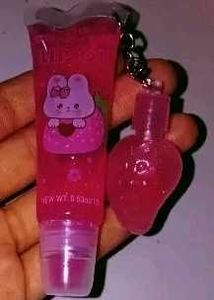 Cute Strawberry Lip Gloss Keychain