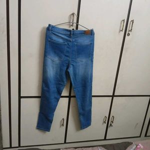 Blue Distressed Skinny Jeans