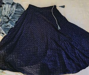 Elegant Navy Blue Lehenga Set