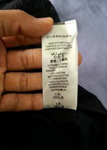 BURBERRY black solid casual shirt