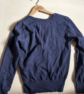 Classic Navy Blue V-Neck Cardigan