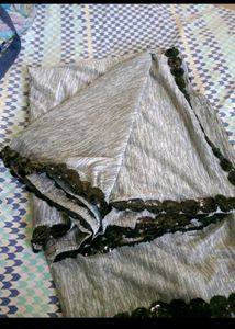Embellished Grey saree