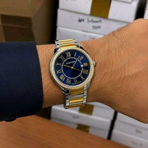Cartier Ronde Louis watch in Silver &amp; yellow gold