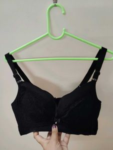 Elegant Black Lace Padded Bra