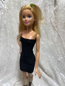 Fashion Doll in Black Sparkle Dress