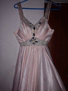 Light pink satin gown