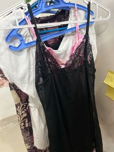 Sheer Black Lace Nightgown