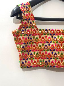 Embroidered Mirror Work Blouse