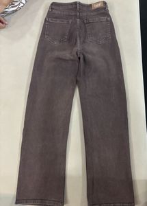 Wide Leg Brown Jeans