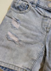 NEXT Blue Denim Torn Shorts For Girls