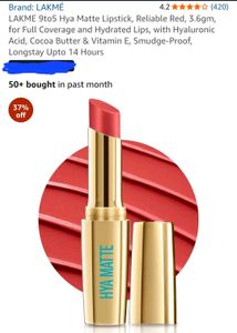 Lakme Hyaluronic Matte Lipstick- Reliable Red