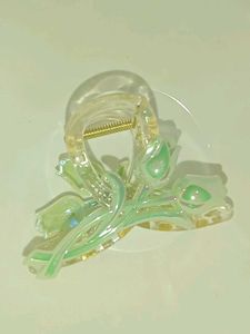Cute green Tulip Hair Claw Clip
