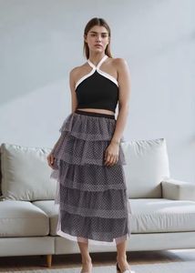 Chic Black Halter Crop Top CL