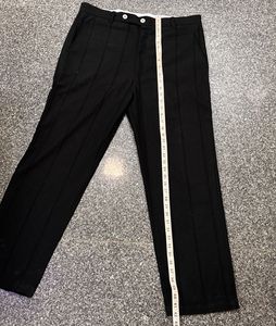 Men's deep Black Tailored Trousers 35W