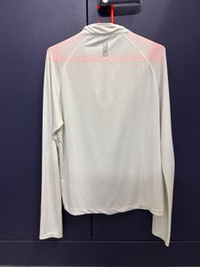 Men's White Half-Zip Pullover Top