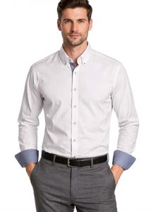 Men's White Button-Down Shirt