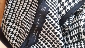 Zara Plaid Lace Trim Top