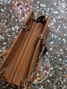 Stylish Brown Striped Shoulder Bag