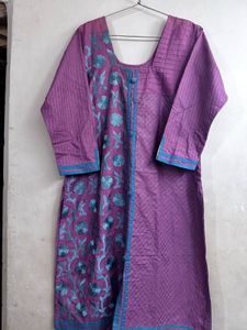 Beautiful Purple &amp; Teal Kurta Set