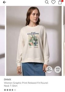 White Paul Cezanne Floral Print Sweatshirt