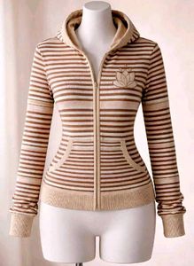 y2k Zip-Up Hoodie with Lotus Design