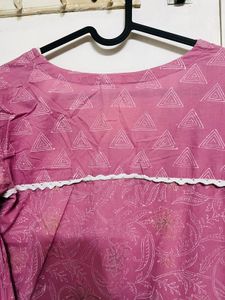 Pink Embroidered Kurta Set
