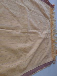 Pretty Yellow Dupatta with Striped pattern