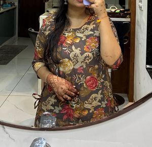 Floral Print Kurta with Pants Set